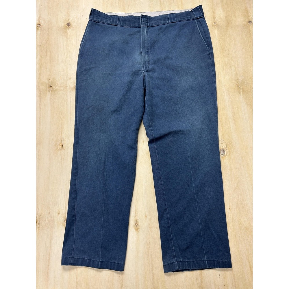 Dickies Pants Mens 40x30 Blue Chino Straight Leg Regular Fit Workwear Utility